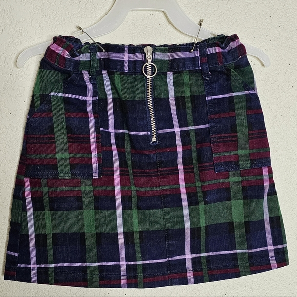 Girls Plaid Twill Zip-Milk way Size 10 - Picture 2 of 7